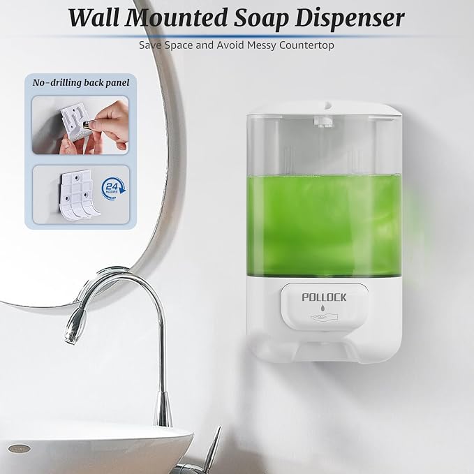 Liquid Soap Dispenser Wall Mounted, Hand Sanitizer Dispenser, Lotion Detergent - Image 5