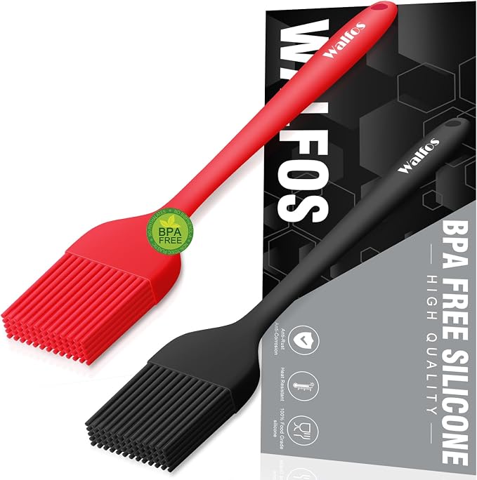 Walfos Silicone Basting Pastry Brush, Heat Resistant Small Basting Brush Set by Walfos