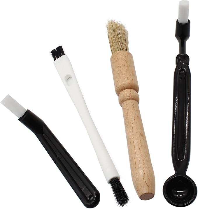 Coffee Grinder Cleaning Brush, Espresso Machine Brush Kit Wood Handle & Natural by Kyuionty