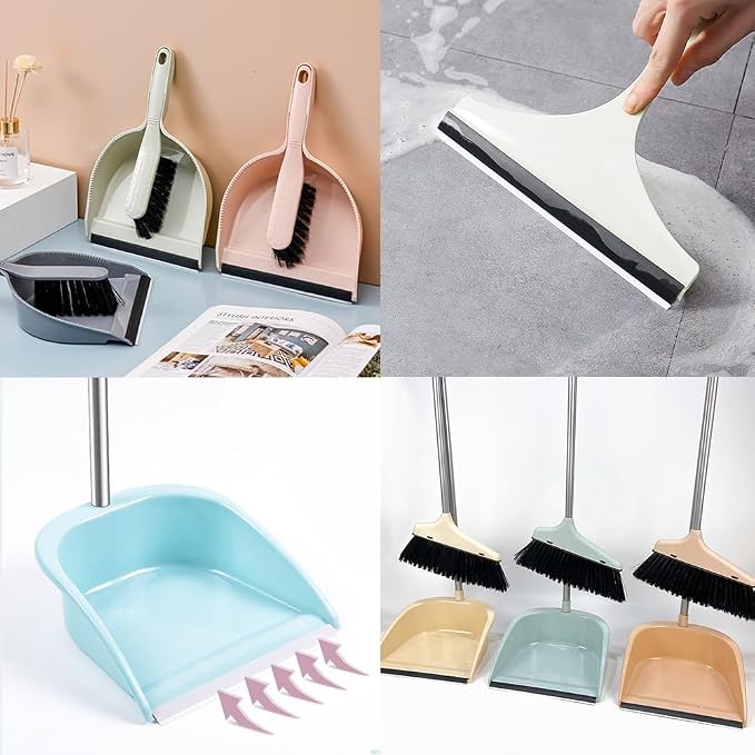 CRASPIRE 4Pcs Dustpan Rubber Edge Strips Adhesive Replacement Lip Black Broom - Image 4