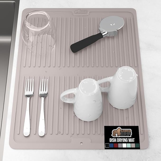 GORILLA GRIP 100% BPA-Free Patented Silicone Dish Drying Mat by GorillaGrip