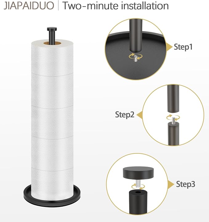 Toilet Paper Holder Stand with Reserve Function, Toilets Paper Storage Stand - Image 7