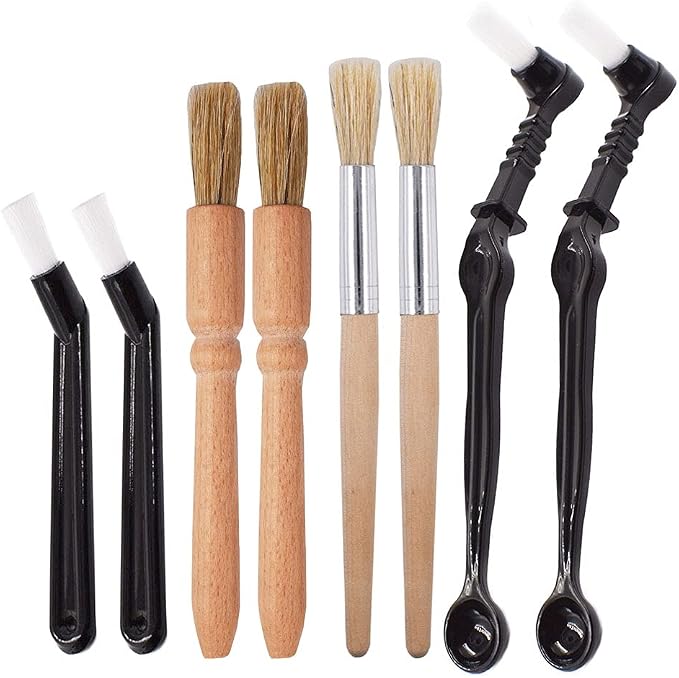 DXary 8 Pieces Coffee Brush Set Professional Espresso Brush Kit Include Wooden by DXary