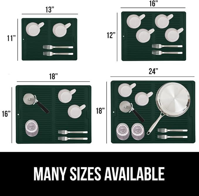 GORILLA GRIP 100% BPA-Free Silicone Dish Drying Mat - Image 5