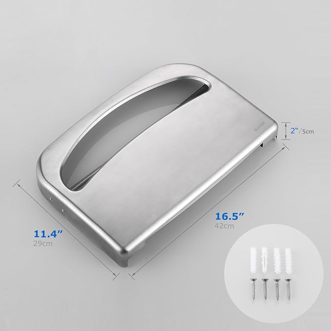 2 Packs Toilet Seat Cover Dispenser Wall Mount Commercial, Half Fold Toilet - Image 5