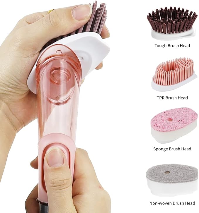Dish Cleaning Brush, Soap Dispensing Dish Brush Set - Image 6