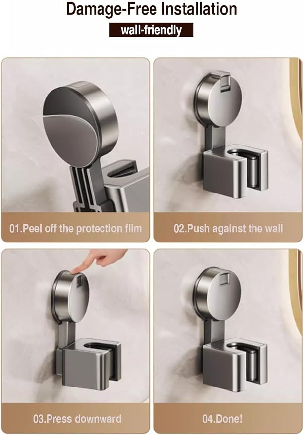 2Pack Suction Cup Mop Holder, No Drill Wall Mounted Broom Clamp, Space Saving - Image 6