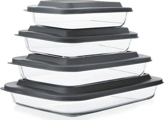 8-Piece Deep Glass Baking Dish Set by MMCIRCO