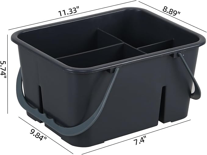 Bringer 1-Pack Small Plastic Cleaning Tool Storage Caddy, Cleaning Caddy Tote - Image 2