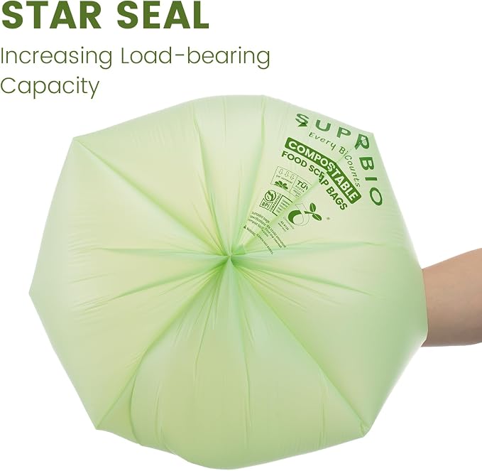 SUPERBIO 13 Gallon Compostable Kitchen Waste Bags - Image 5