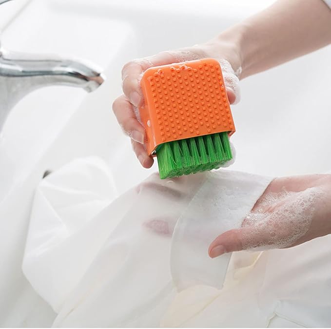 2 Pack Silicone Laundry Brush Scrub Multi-use Household Cloth Washing Brush - Image 2