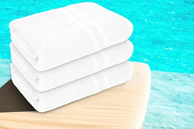Basic Medium Bath Towels 24x48 Inches – Pack of 6 – White Color – Soft and - Image 4
