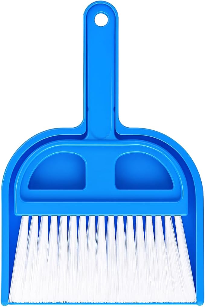 DAB 6" x 5" Mini Whisk Broom and Dustpan | Dustpan & 8.5" Broom | Vibrant Green by DAB
