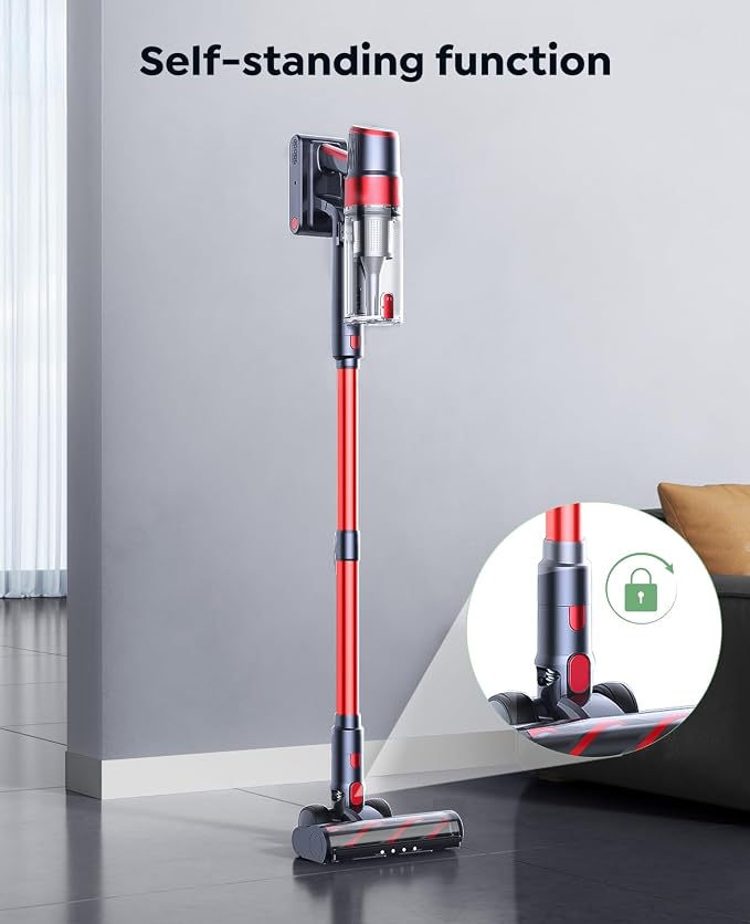 Cordless Vacuum Cleaner, 600W/50KPa Stick Vacuum, 65 Mins Runtime Rechargeable - Image 5