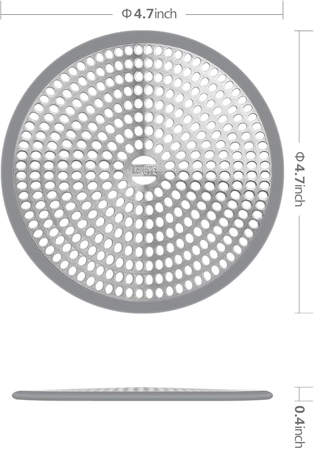 LEKEYE Shower Drain Hair Catcher/Strainer/Stainless Steel and Silicone - Image 2
