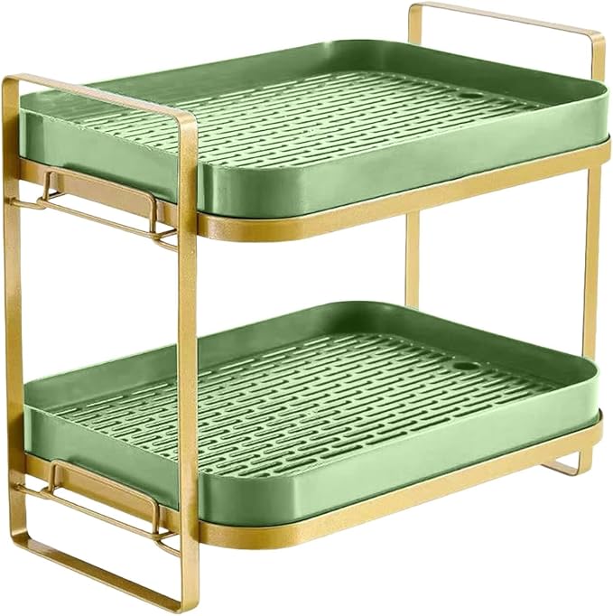 Cup Drying Rack Stand 2 Tier Organizer Countertop Station Shelf Strong Carbon by Vapaa+taide
