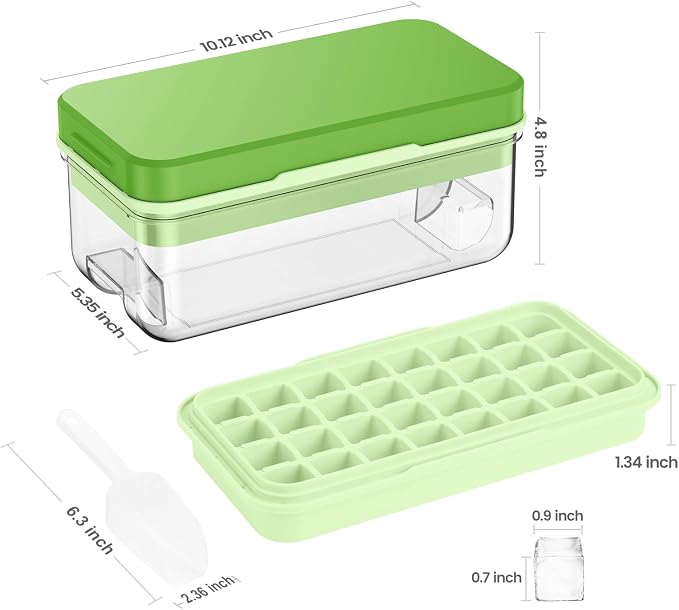 Ice Cube Tray with Lid and Bin, Ice Trays - Image 5