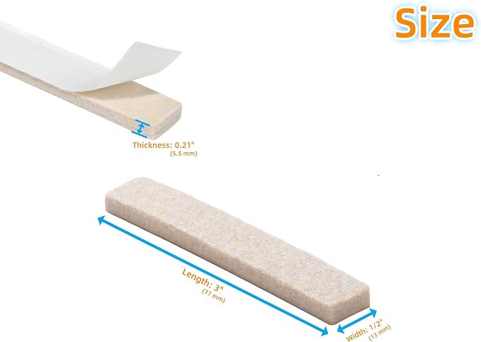 Furnigear Felt Strips with Adhesive Backing - Image 3
