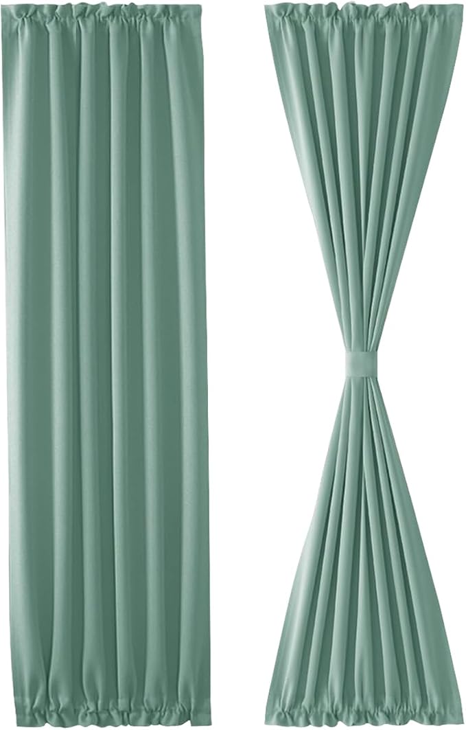 DWCN French Door Curtains – Rod Pocket Thermal Blackout Curtain - Image 7