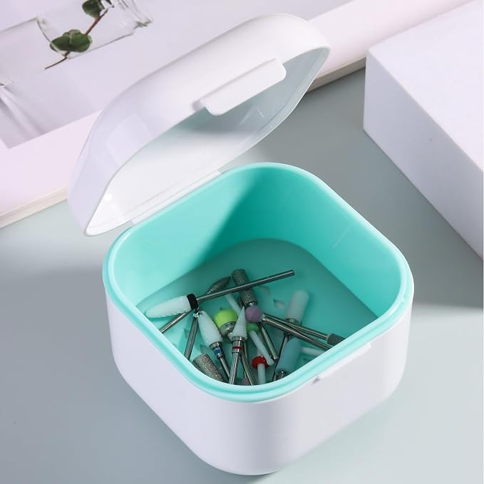 1Pc Plastic Nail Tool Sterilizer Box Nail Drill Bits Cleaning Box Polishing - Image 4