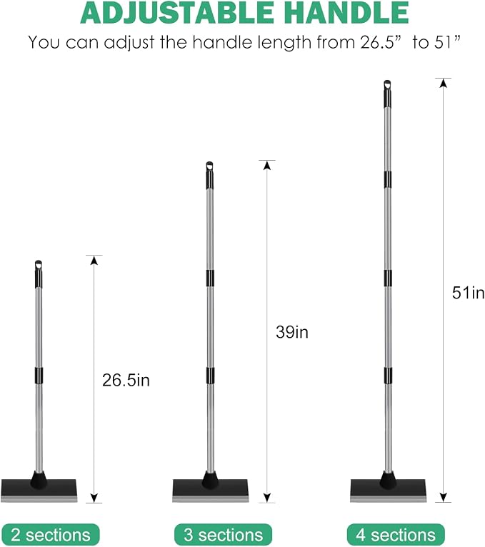 SetSail Floor Scrub Brush with 51-Inch Long Adjustable Handle 2 in 1 Scrape - Image 2