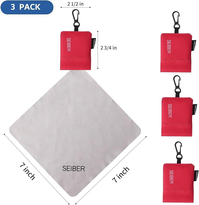 SEIBER Eyeglass Cleaning Microfiber Cloth, 7 x 7 inch Glasses Cloth - Image 3