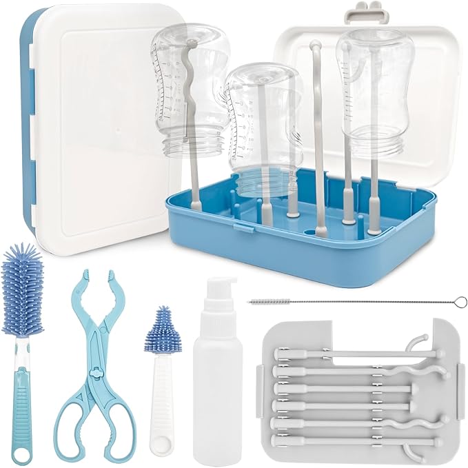 Baby Bottle Brush Set, Baby Bottle Cleaner Kit by Pesilo