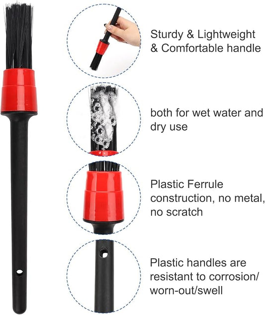 Car Interior Duster Detail Brush Cleaning Kit, Soft Microfiber Towels Dashboard - Image 2