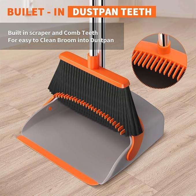 Broom and Dustpan Set – Upright Standing Broom - Image 5