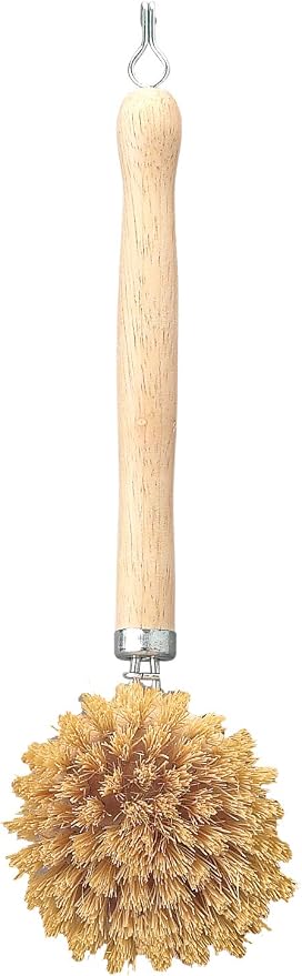 HIC Kitchen Natural Bristle Veggie and Dish Scrub Brush, Non-Scratch Natural - Image 4