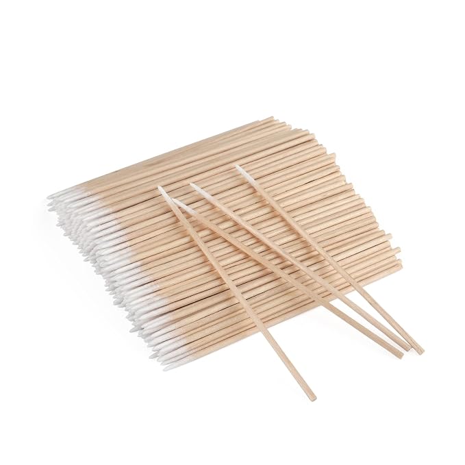 G2PLUS 500PCS Cotton Swabs, Wood Disposable Micro Applicators Brush by G2PLUS