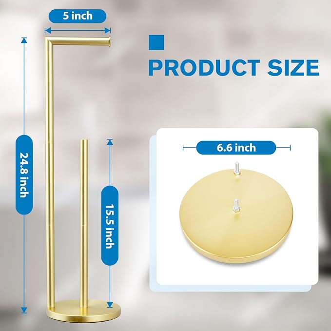 Toilet Paper Holder Stand, Toilet Paper Holder Free Standing, Toilet Paper - Image 2