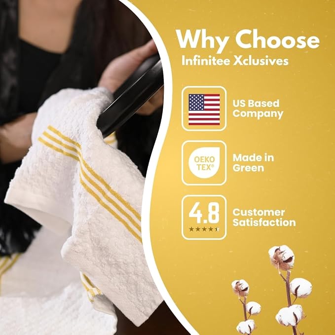Infinitee Xclusives 100% Cotton Kitchen Towels - Image 5