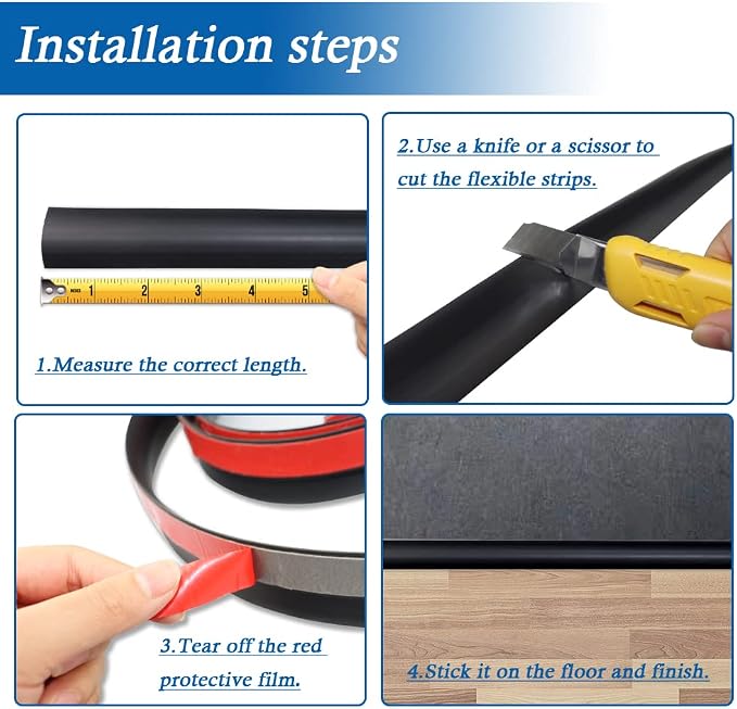 Floor Transition Strip Self Adhesive Carpet & Flooring Transitions Edging Trim - Image 6