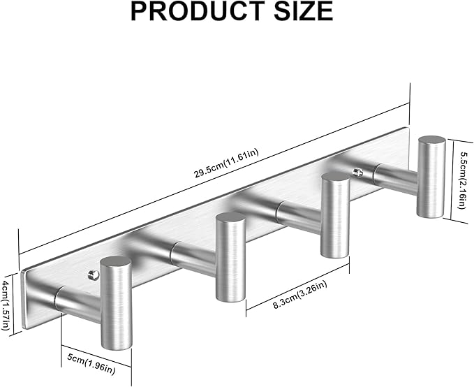 VAEHOLD 1PACK Hat and Coat Wall Mount Rack - Image 5