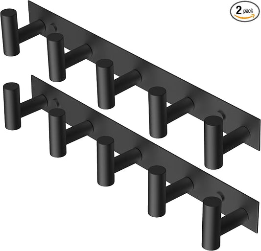 PMMASTO Coat Rack Wall Mounted, 5 "T Shaped Wall Hooks by PMMASTO