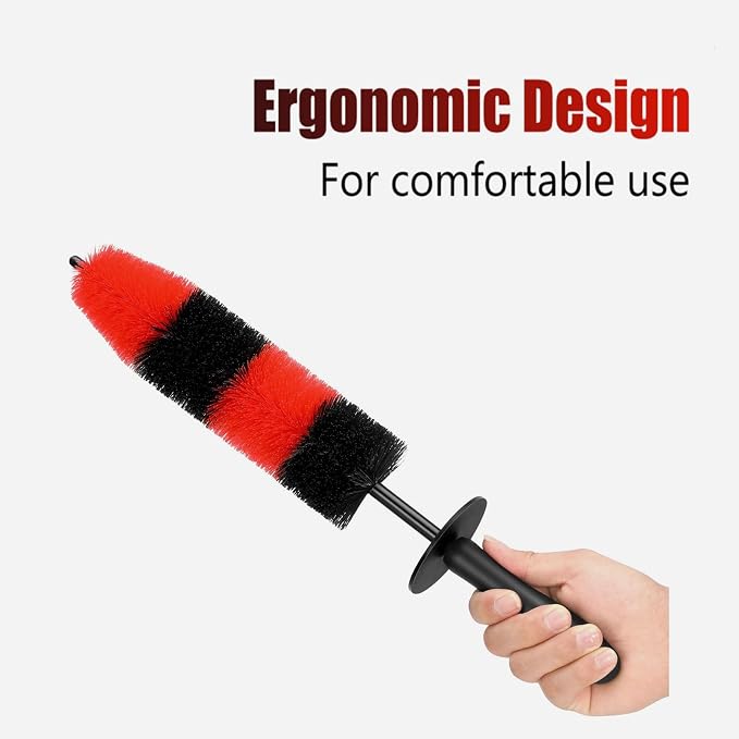 Wheel Rim Brush, Soft Bristle Long Car Tire Detailing Washing Tool - Image 5