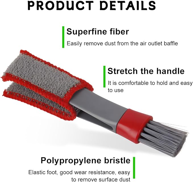 2 PCS Mini Duster for Car Air Vent, Double Ended Automotive Air Vent Microfiber - Image 3