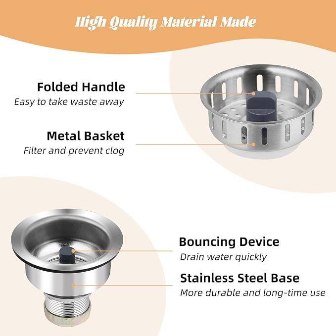 Kitchen Sink Drain Strainer Compatible - Image 2