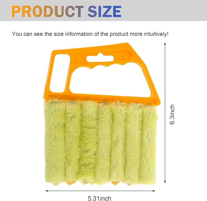 WZP 2PCS Blind Cleaner Duster Tool, Mini 7 Fingers Air Vent Cleaners, Handheld - Image 2