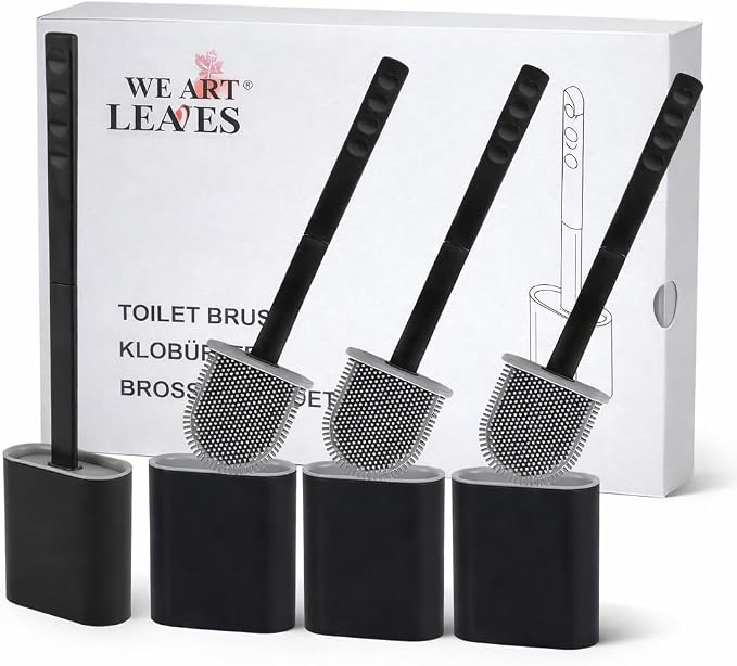 Modern Minimalist Silicone Toilet Brushes & Holders by WeArtLeaves