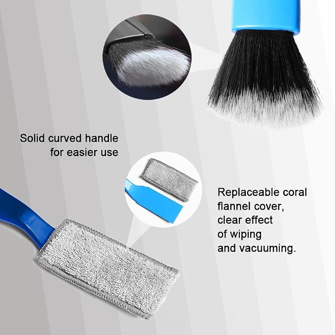 Double Head Brush for Car Clean, Cleaning Brush, Soft Car Detailing Brush - Image 3