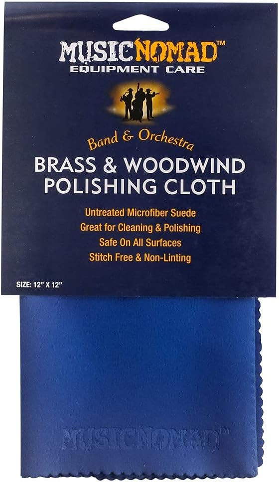 MusicNomad Brass & Woodwind Premium Microfiber Polishing Cloth by MusicNomad