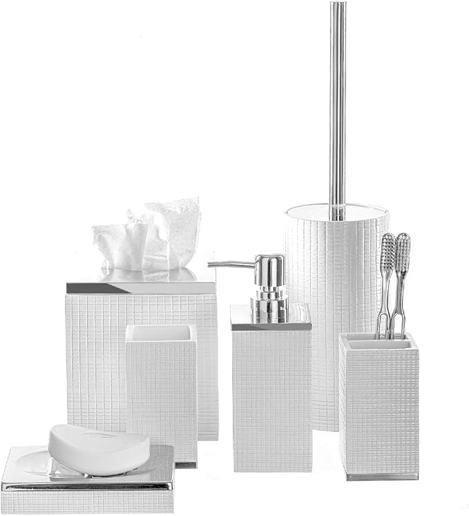 Creative Scents Estella White Toilet Brush Set - Image 6