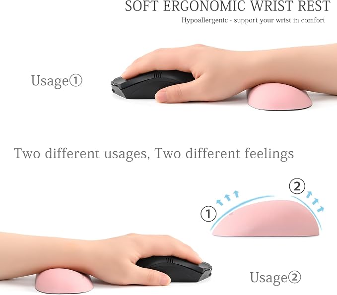 UnivoColors Design-Wave Wrist Rest, Artificial Sheepskin+Memory - Image 2