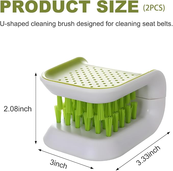 Car Seat Belt Cleaning Brush, U-Shaped Auto Interior Washing Brush - Image 2