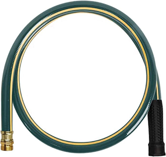 Solution4Patio Short Lead-in Green Garden Hose 3/4 in. x 6 ft.-Kink Free by Solution4PatioExpertinGardenCreation