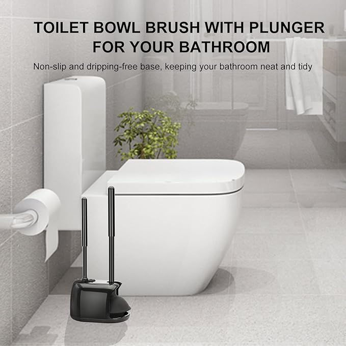 SetSail Toilet Brush and Plunger Set, 3 Pack Toilet Plungers - Image 7