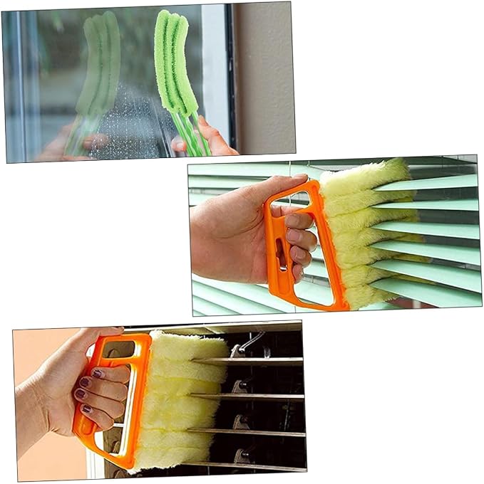 2pcs Handheld Blinds Cleaning Brush Set, 7-Finger and 3-Finger Window Shutter - Image 3