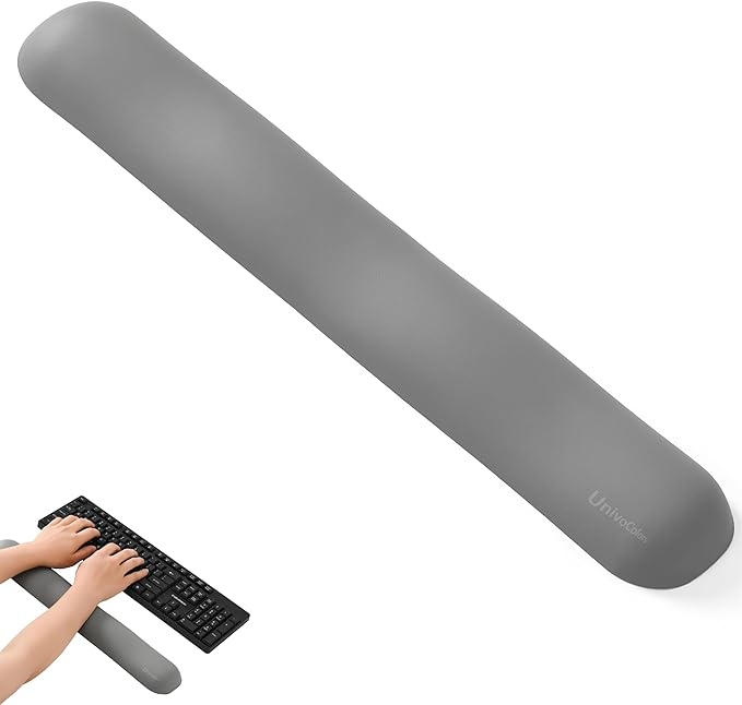 UnivoColors Design-Wave Keyboard Wrist Rest, Artificial Sheepskin+Memory by UnivoColors